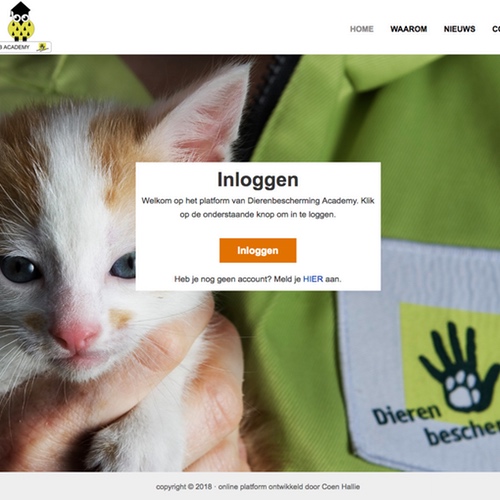 Dierenbescherming academy website